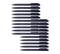 RADIUS TriFINE Retractable Ballpoint Pens, BLACK, Fine Point (0.7mm), Pack of 20, Fine Ball Pens, Perfect Triangular Grip, Ideal for School Office Home Use