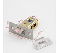 Radius Tubular Latch Pack 2 Polished Brass Units for Internal Doors with Matching Strike Plate and Screws (30mm)