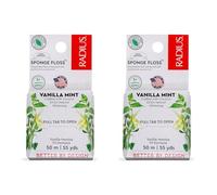 RADIUS Vanilla Mint Dental Floss 55 Yards Vegan & Non-Toxic Oral Care Boost & Designed to Help Fight Plaque - Pack of 2