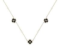 RADLEY 18ct Gold Plated Black Heart Flower Necklace