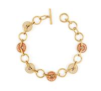 Radley 18ct Gold Plated Brass Salt and Carnation Enamel Charm Bracelet