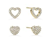 Radley 18ct Gold Plated Clear Stone Set Heart Twinpack Earrings