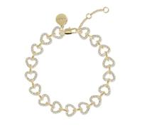 RADLEY 18ct Gold Plated Clear Stone Set Open Heart Bracelet