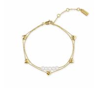Radley 18ct Gold Plated Double Layer Heart & Pearl Bracelet
