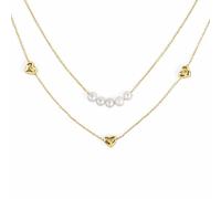 Radley 18ct Gold Plated Double Layer Heart & Pearl Necklace