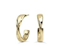 Radley 18ct Gold Plated Hammer Effect Hoop Earrings