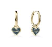 Radley 18ct Gold Plated Hanging Blue Heart Huggie Earrings