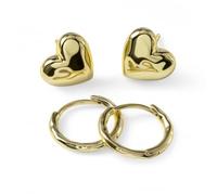 Radley 18ct Gold Plated Heart and Hoop Twinpack Earrings