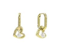Radley 18ct Gold Plated Heart And Pearl Hanging Charm Hoop Earrings