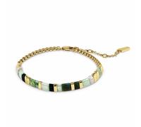 RADLEY Women's 18ct Pale Gold Plated Green Tone Friendship Bracelet