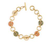 RADLEY 18ct Gold Plated Salt, Pistachio and Carnation Enamel Charm Bracelet