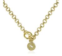 RADLEY 18ct Gold Plated T-Bar Necklace with Hanging Charm