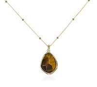 RADLEY 18ct Gold Plated Tigers Eye Drop Charm Necklace