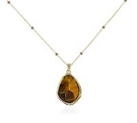 Radley 18ct Gold Plated Tiger's Eye Molten Necklace