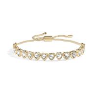 RADLEY 18ct Pale Gold Plated Heart Stone Set Bracelet.