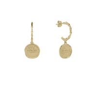 Radley Audley Drive Bamboo Charm Gold Tone Hoop Earrings 3 x 1.7cm