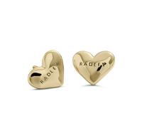 Radley 18ct Gold Plated Hammered Heart Earrings