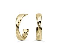 Radley 18ct Gold Plated Hammer Effect Hoop Earrings