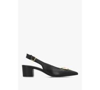 RADLEY Bliss Crescent Black Leather Block Heeled Sling Backs Size: 41,