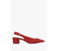 RADLEY Bliss Crescent Flame Suede Block Heeled Sling Backs Size: 40, C