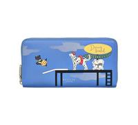RADLEY Diving Board Large Zip Around Matinee Purse Wallet in Tranquil Blue Leather