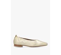 RADLEY Elm Grove Gold Leather Ballet Pumps Size: 37, Colour: Gold Leat