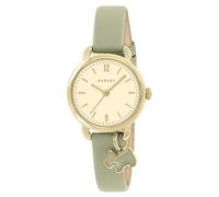 RADLEY Gold Plated Case Dog Heart Charm Herbal Leather Strap Watch RY21928A