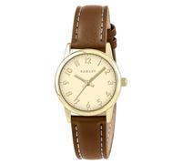 RADLEY Gold Plated Case Full Number Cognac Leather Strap Watch RY21902