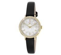 RADLEY Gold Plated Stone Set Case Black Leather Strap Watch RY21912A