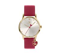 RADLEY Heart Dial Ladies Claret Leather Strap Heart Charm Watch RY2920A