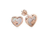 Radley Rose Gold And Pink Mop Heart Stud Earrings RYJ1066