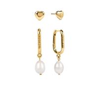 Radley Heart & Pearl Drop Gold Tone Earring Set 0.5cm x 0.6cm