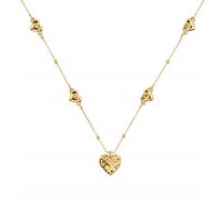 Radley Heart Street Hammered Heart Gold Tone Necklace 46cm