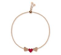 RADLEY Hello Love Ladies Rose Gold Adjustable Red Enamel Heart Bracelet RYJ3092S.