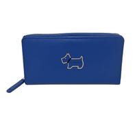 RADLEY Heritage Dog Outline Large Matinee Purse Wallet in Blue Leather