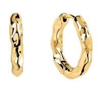 Radley Ladies 18ct Gold Plated Hammered Hoop Earrings RYJ1640S