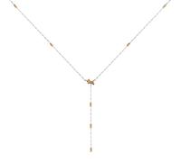 RADLEY Ladies 18ct Rose Gold Plated Beaded Lariot Jumping Dog Necklace RYJ2393S