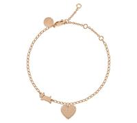 RADLEY Ladies 18ct Rose Gold Plated Bobble heart Bracelet RYJ3136S