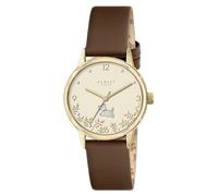 RADLEY Ladies 31mm Gold Plated Walnut Leather Strap Watch RY21838A