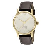 RADLEY Ladies Gold Plated Dark Oak Leather Strap Watch