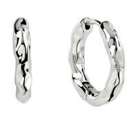 Radley Ladies Silver Plated Hammered Hoop Earrings RYJ1641S