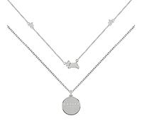 RADLEY Ladies Silver Plated Leaping Dog and Stars Double Chain Necklace RYJ2209S One Size