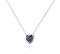 RADLEY Ladies Silver Plated Light Amethyst Heart Necklace RYJ2201, One Size