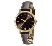 RADLEY Ladies Tokyo Gold Plated Dark Oak Leather Strap Watch