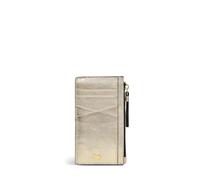 Radley Leather Zip Top Coin Purse Card Holder Drapers Road in Gold Metallic