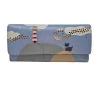 RADLEY Lighthouse Large Flapover Matinee Wallet Purse in Smoke Blue