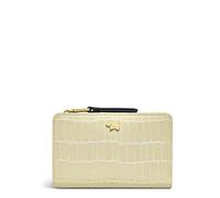 Radley Liverpool Street Medium Bifold Purse Faux Croc Leather (Mid Natural) Cream Leather Womens