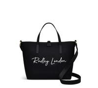 RADLEY London Addison Gardens Signature Responsible Medium Open Top Handle Handbag for Women, in Black Recycled Polyester with Grab Handles