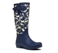 Radley London Alba Hi Navy Printed Long Wellington Natural