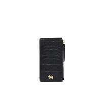 Radley London Angel Lane Medium Ziptop Coin Purse for Women, in Black Faux Crocodile-Effect Leather, with 6 Interior Card Slots